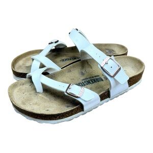 Birkenstock Mayari Birko-Flor Women’s Size L7 White Strappy Sandals
